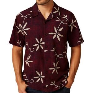 VTG Avanti Hawaiian Camp Shirt Button Down Floral Silk Surf Spooner Kahala Small